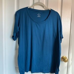 Nike Womens Dri Fit‎ Blue Short sleeve Running Top Size 2X